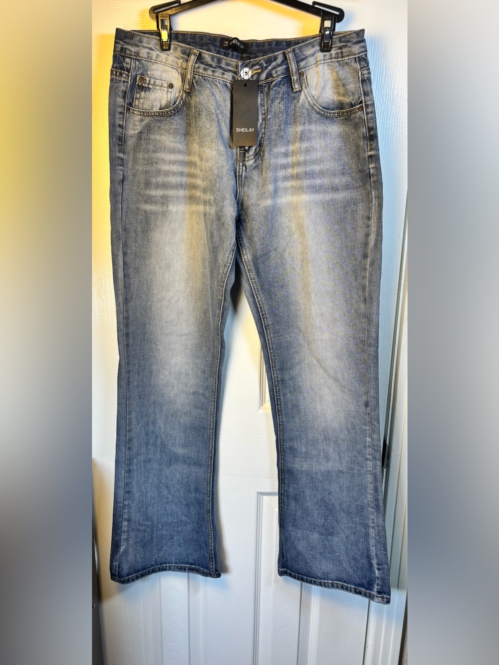 Sheilay Women's Bootcut Jeans in Light Blue Wash NWT XL